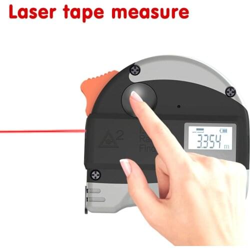 40M Laser Measuring Tape Retractable Digital Electronic Roulette Stainless Tape Measure Multi Angle Measuring Tool