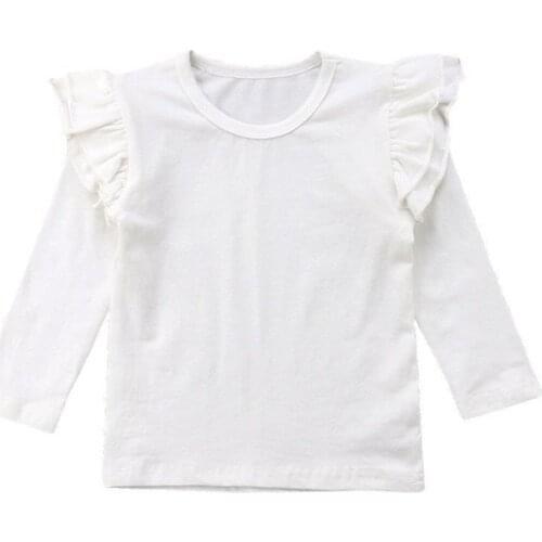Fashion Hot Baby Kids Girls Tee Top Pullover Blouse Cotton Long Sleeve T-shirt Clothing New Hot Sale O-Neck Long Sleeve Cotton