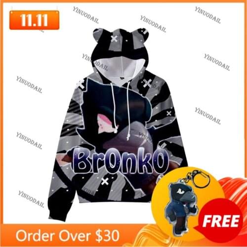 Cartoon Star Mecha Crow Shooter Shark Cute Cat Ear Kids Hoodie Boys Girls Jacket Tops Shoot Shooting Game 3D Sweatshirt