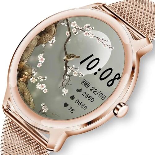 2021 New Smart watch Ladies Full Touch Screen Sports Fitness watch IP67 waterproof Bluetooth For Android iOS Ladies Smart watch