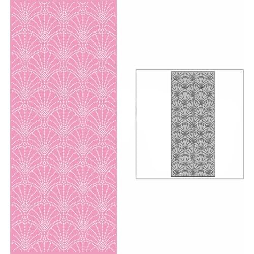 New Slim Spotted Shining Sector Background Plate Craft Embossing 2021 Metal Cutting Dies for DIY Scrapbooking Album Card Making