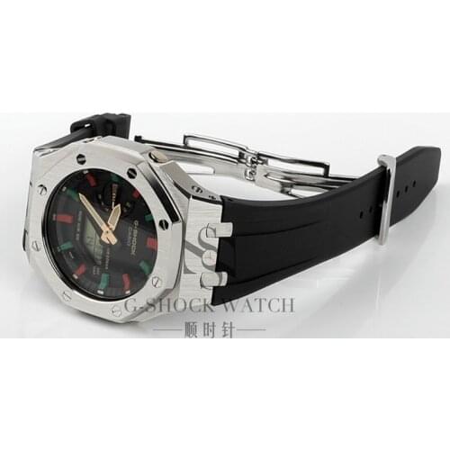 3rd Generation GA2100 Rubber Watch Strap GA2110 Watchband Stainless Steel Bezel for Casio G Shock GA-2100 Mens Watch Accessories