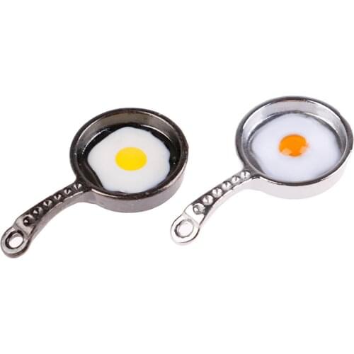 Frying Egg Pans for 12th Dolls House Kitchen Accessories Doll House Decor 1/12 Scale Dollhouse Miniature