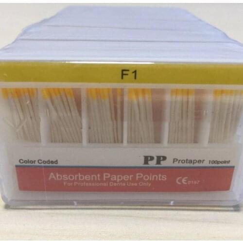Dental Endo Absorbent Paper Points F1F2F3 for Protaper Files Assorted Dental Materials for Root Canal cleaning 100pcs/box