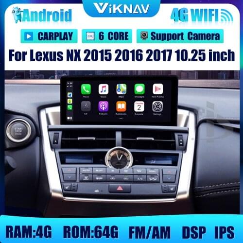 10.25 inch Android Car Radio Player For Lexus NX 2015 2016 2017 Car GPS navigation stereo video BT Wifi DVD multimedia player