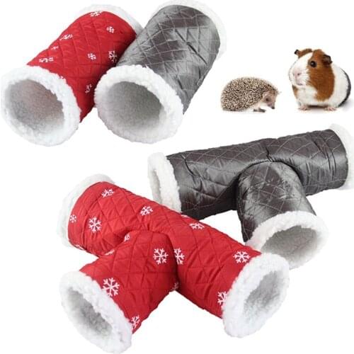 2/3 Way Small Pet Tunnel Warm Mini Small Animal Toy Cage Hamster House New Born Cat Nest Bed Rodent/Guinea Pig/Hedgehog/Squirrel