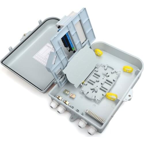 24 core Optical Fiber Distribution Box With SC Adapter Pigtail 1 : 16 Optic Splitter FTTH CATV factory wholesale Single mode