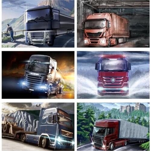 5d Diy Diamond Painting Road Car Scenery Diamond Embroidery Mosaic All Gemstone Sticker 3d Cross Stitch Picture