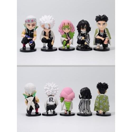 Anime Demon Slayer: Blade WCF Column Vol.2 Q Version 5 Styles Nine Pillars Love Pillar Snake Pillar Wind Pillar Box Egg Figure