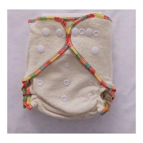 Free Shipping Cloth Diapers Hight Quality Hemp Organic Cotton Fitted Cloth Diaper & TWO Inserts One Size Fits Double Rows Snaps