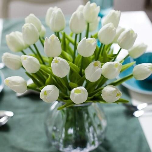 10pcs Tulip Flower Home Decoration Tulip Fake Silk Flowers Artificial Flowers For Wedding Home living Room Decoration