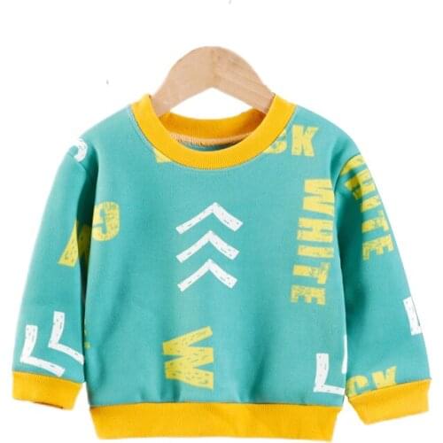 Autumn New Childrens Clothes Baby Boys Plush Bottoming Shirt Winter Kids Girls Long Sleeve Warm Top Toddler Sweater