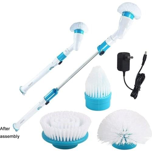 Turbo Scrub Electric Cleaning Brush Adjustable Waterproof Cleaner Wireless Charging Clean Bathroom Kitchen Cleaning Tools Set