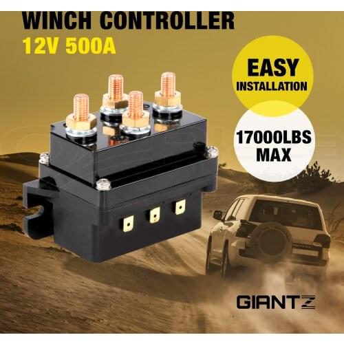 12V Winch Controller Solenoid 500A DC Switch 4WD 4x4 Boat ATV Control Relay 17,000lbs Capacity Heavy Duty Upgrade