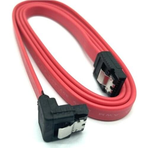 SATA 7pin female to female Extension Cable with Locking Latch and 90 Degree Angled sata Plug for Hard Disk 0.3m/30cm 1m/100cm