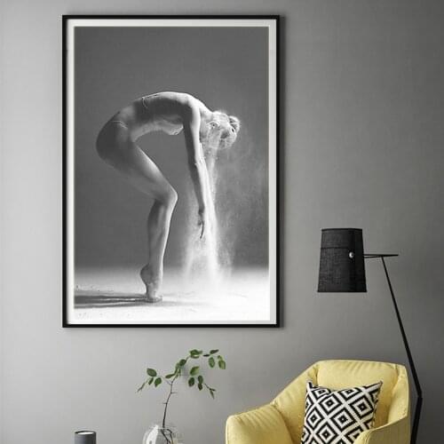 Ballet Dancing Picture Home Decor Nordic Canvas Painting Wall Art Poster Europe Drawing Figure for Retro Minimalist Living Room