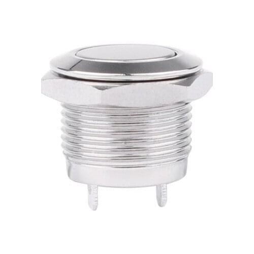 12MM Metal Button Switch 2Pin High/Flat Head Ultra-short Self-resetting Waterproof Point Protrusion