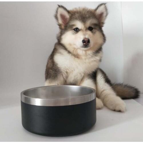 NEW 32oz 64oz Double Wall Non-Slip Stainless Steel Pet Dog Food Feeder Water Bowl for Medium Large Pets dog bowl