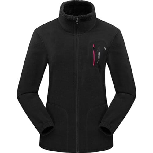 Men Women Hiking Fleece Jacket Winter Outdoor Camping Hiking Traveling Thick Warm Comfortable Jacket Male Skiing Coat