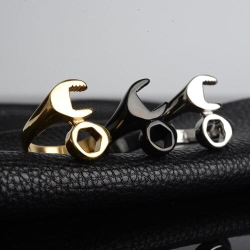 Not Fade Stainless Steel Helper Tools Man Men Rings Punk Rock Hip Hop Creativity Personality for Male Boy Fashion Jewelry Gift
