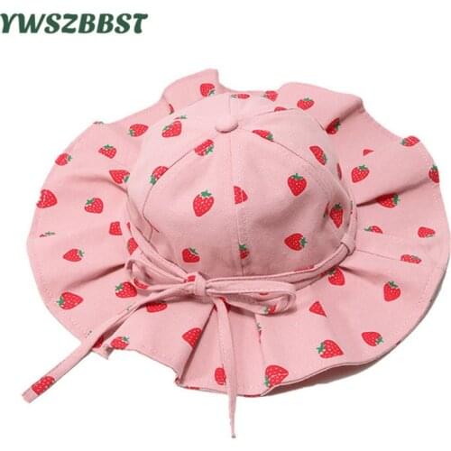 New Spring Summer Outdoor Baby Girls Hat with Bowknot fisherman hat Children Sun Hat Kids Sun Caps Toddler Sunscreen Cap