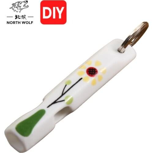 New Style Whistle For Children Survival Emergency EDC Tool Outdoor Ceramic Toys 110 dB White And Yellow