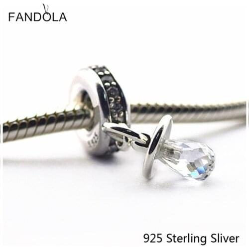 CKK Authentic 925 Sterling Silver Pacifier Charms Original Fashion Beads Fits Bracelets & Bangle DIY Jewelry