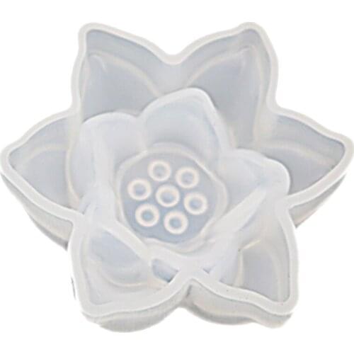 Transparent Silicone Mould Dried Flower Resin Decorative Craft DIY Three-Dimensional Lotus Mold for Jewelry