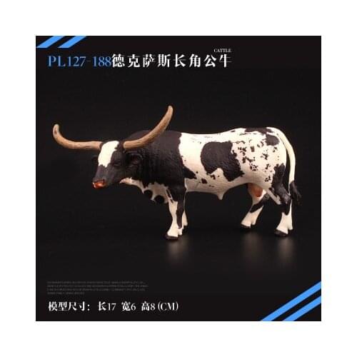 Realistic imitation wildlife model toy animal set rhinoceros buffalo cow OX model statue home decoration wedding