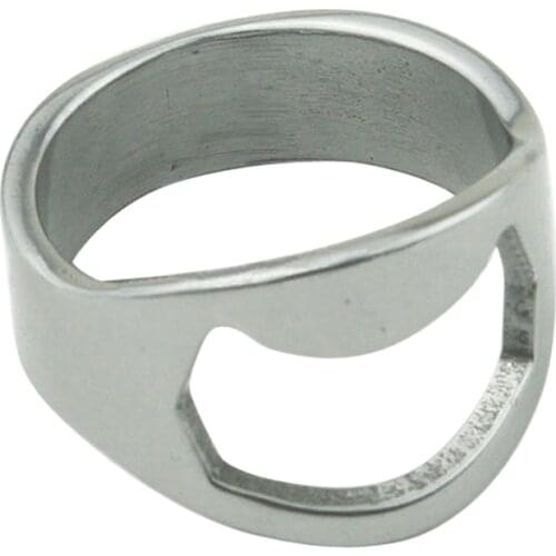 Unique Creative Versatile Stainless Steel Finger Ring Ring-Shape Beer Bottle Opener xobw