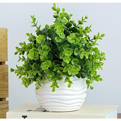 1pc Artificial Eucalyptus Stem Lysimachia Artificial Plant 49-Leaf Artificial Grass Plant Faux Plant Stem
