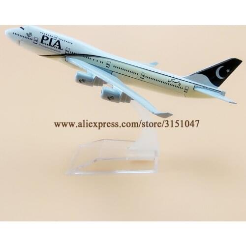 16cm Air Pakistan PIA Boeing 747 B747-400 Airlines Plane Model Metal Diecast Model Airplane Aircraft Airways Kids Gift