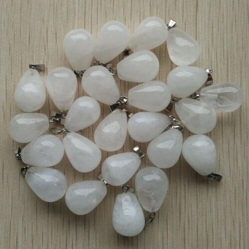 2018 Fahsion hot selling good quality Natural crystal charms water drop Pendants for jewelry marking 50Pcs/Lot Wholesale free