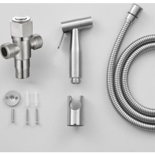 304 Stainless Steel Bidet Faucet Bathroom Bidet Shower Set Shower Faucet Toilet Bidet Muslim Shower Wall Mounted