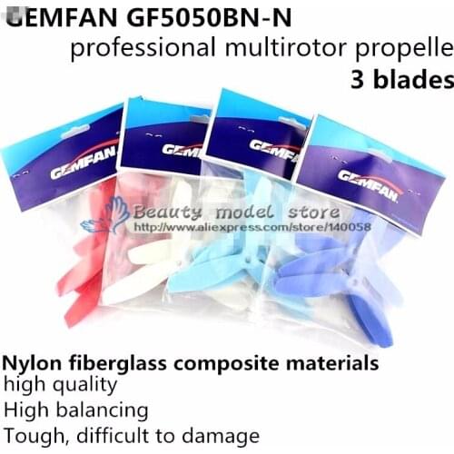 8 pairs GEMFAN GF5050BN-N fiberglass + nylon professionele multirotor propeller 3 blades voor FPV mini drone QAV250 quadcopter