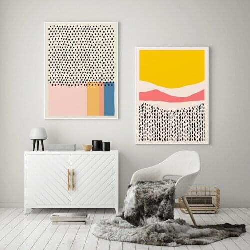 Abstract Color Line Wall Art Canvas Painting Minimalist Geometric Picture Poster and Print Gallery Living Room Home Decor