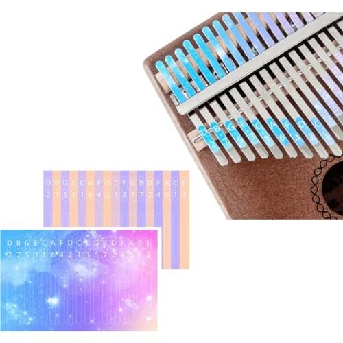 African Kalimba 17 Key Note Stickers Unique Finger Percussion Scale Key DIY Sticker Accessories for Music Lovers Beginner