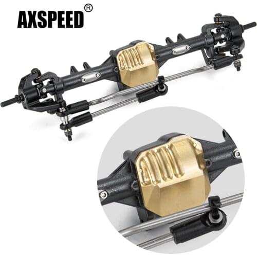 AXSPEED Portal Axle Drive Brass Balance Weight Diff Cover Counterweight for Axial SCX10 II 90046 90047 1/10 RC Crawler Car Parts