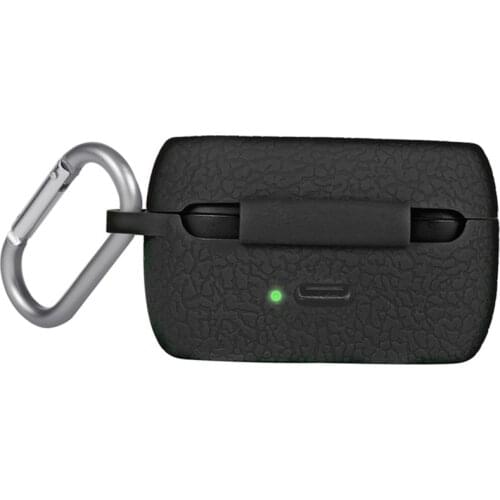 For Jabra Elite Active 75t Wireless Earphones Charging Box Skin Cover Shell with Buckle Silicone Earphone Protective Case