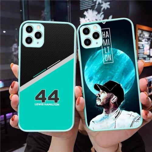 Lewis Hamilton 44 Racing Car Phone Case Blue Transparent Matte For IPhone 7 8 11 12 S Mini Pro X XS XR MAX Plus Cover Shell