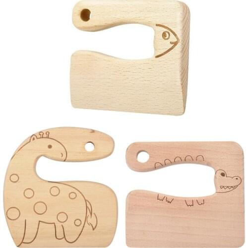 Wooden Kids Cutter Cute Shape Kitchen Tool For Cutting Veggies Natural And Environmental Protective Cute Kitchen Tools Toy