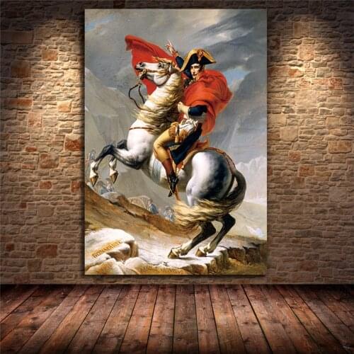 French Jacques-Louis David Napoleon Print Canvas Art Wall Pictures Poster Painting Oil Canvas Printings Home Decoration Unframed