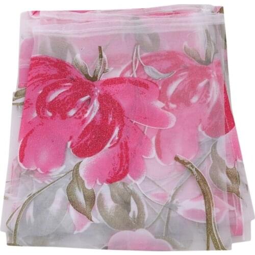 Hot Selling 200cm X 102 Cm Flower Print Sheer Window Panel Curtains Room Divider New For Living Room Bedroom Kitchen Room