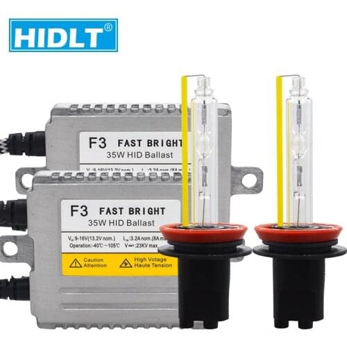 HIDLT 35W DLT Xenon Ballast Kit AC 12V F3 Fast Start Reactor 5500K Auto HID Headlight Bulb Lamp H1 H11 H3 H7 9005 9006 9012 D2H