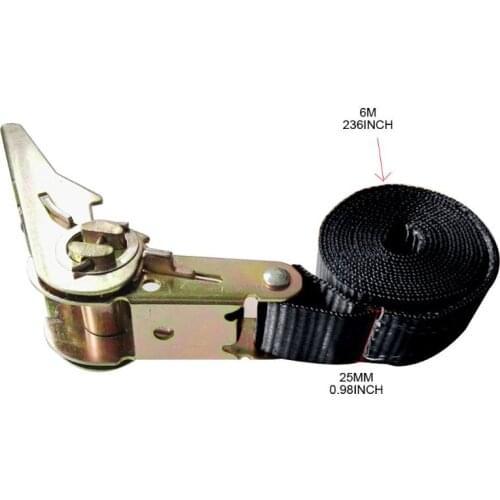 Ratchet Tie-down Endless Loop Lashing Straps 25mm x 6m Heavy Duty Ratchet Webbing Cargo for Cam Buckles Car Trailer Luggage F19A