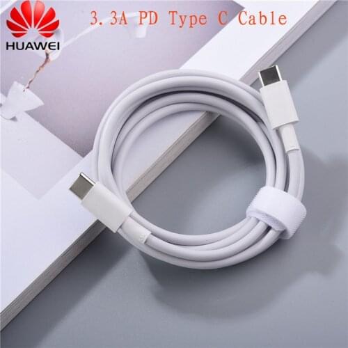 Huawei 3.3A PD Type C Fast Charging Cable 1.8m Usb C to Type C Data Line Huawei 30 40 P30 P40 Pro Matebook X Pro 13 Macbook 2018