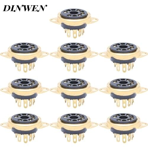 Chassis Mount 9pin Batelite Tube Sockets Valve Base For 6DJ8 12AX7 ECC83 B339 CV492 6L13 12AU7 12AT7 ECC82 Hifi Audio DIY