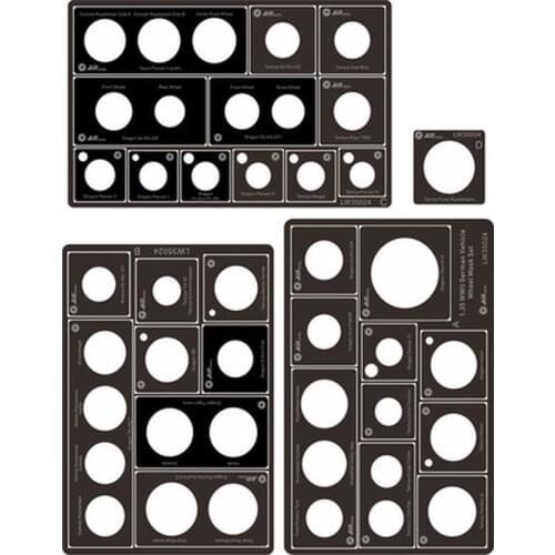 AM-WORKS LW35024 1/35 Wheel Mask for WWII German Vehicles - Stencil Mask