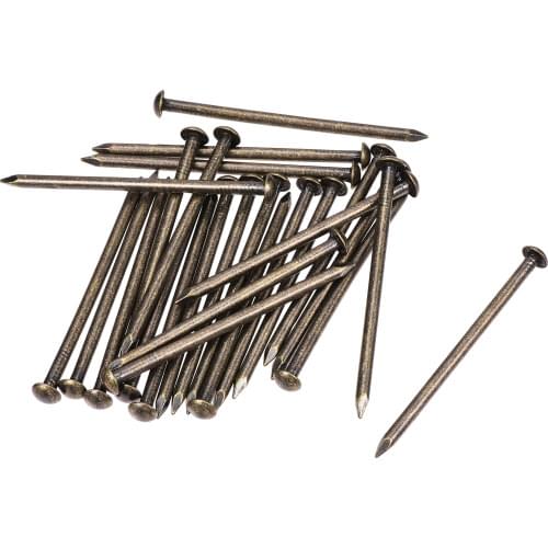 Uxcell Small Tiny Brass Nails 2.8x57mm for DIY Wooden Hardware Accessories 25pcs