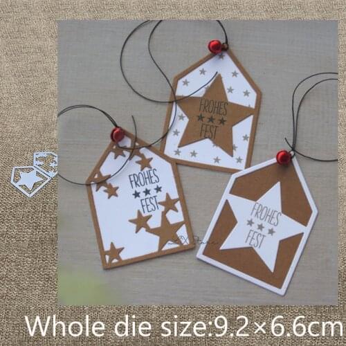 New Design Craft Metal Cutting Die die cuts star tag lable decoration scrapbook Album Paper Card Craft Embossing die cuts